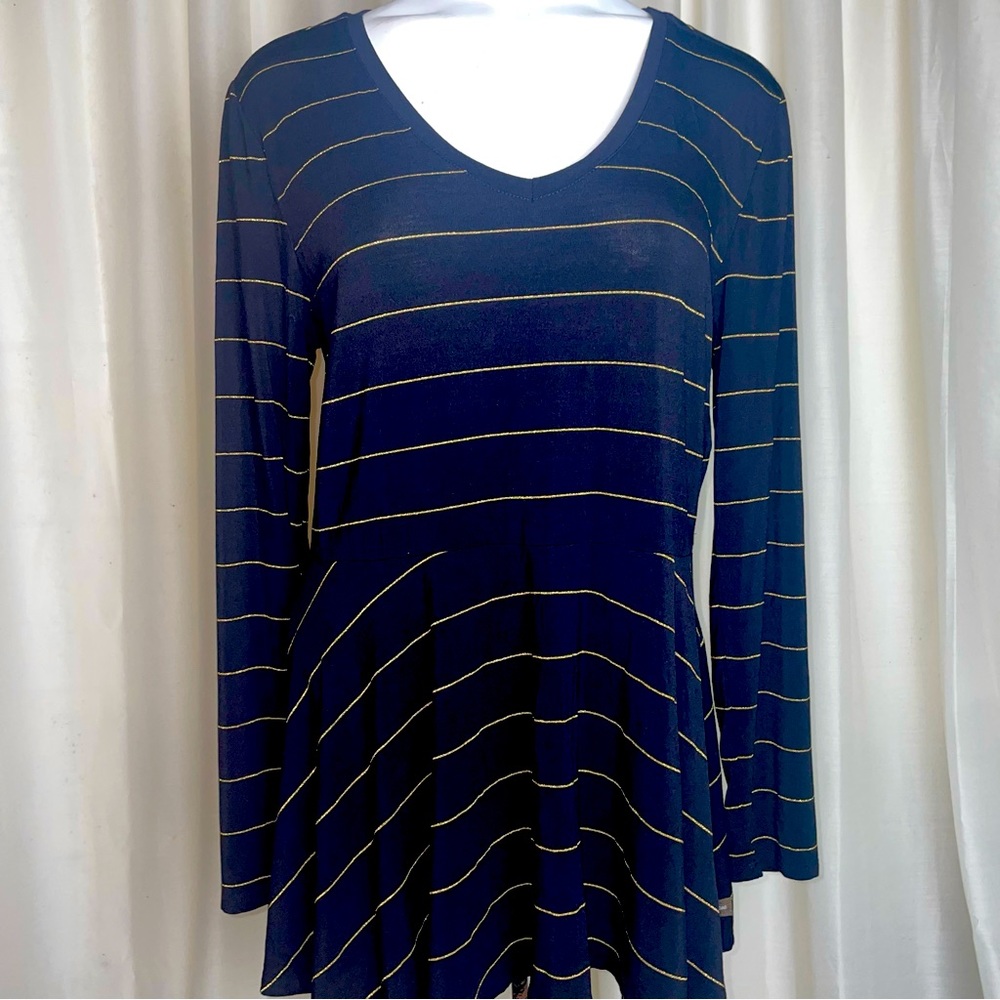 Matilda Jane shimmer glitter striped blouse tee